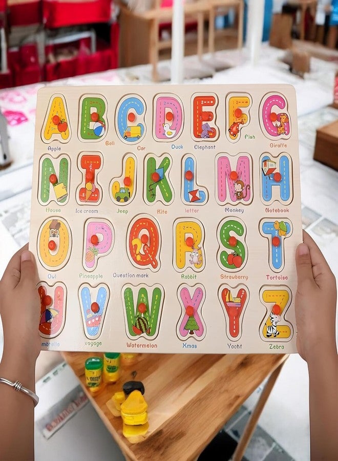 Stylbase Educational Toys Wooden Blocks Puzzle Kids Game | Interactive Learning Kids Toys for 2 - 5 Years Boy & Girls Toy Ideal for Birthday Gift (Alphabates, Numbers & Shapes) - Image 4